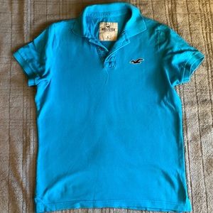 Hollister Large Teal Turquoise Blue Polo